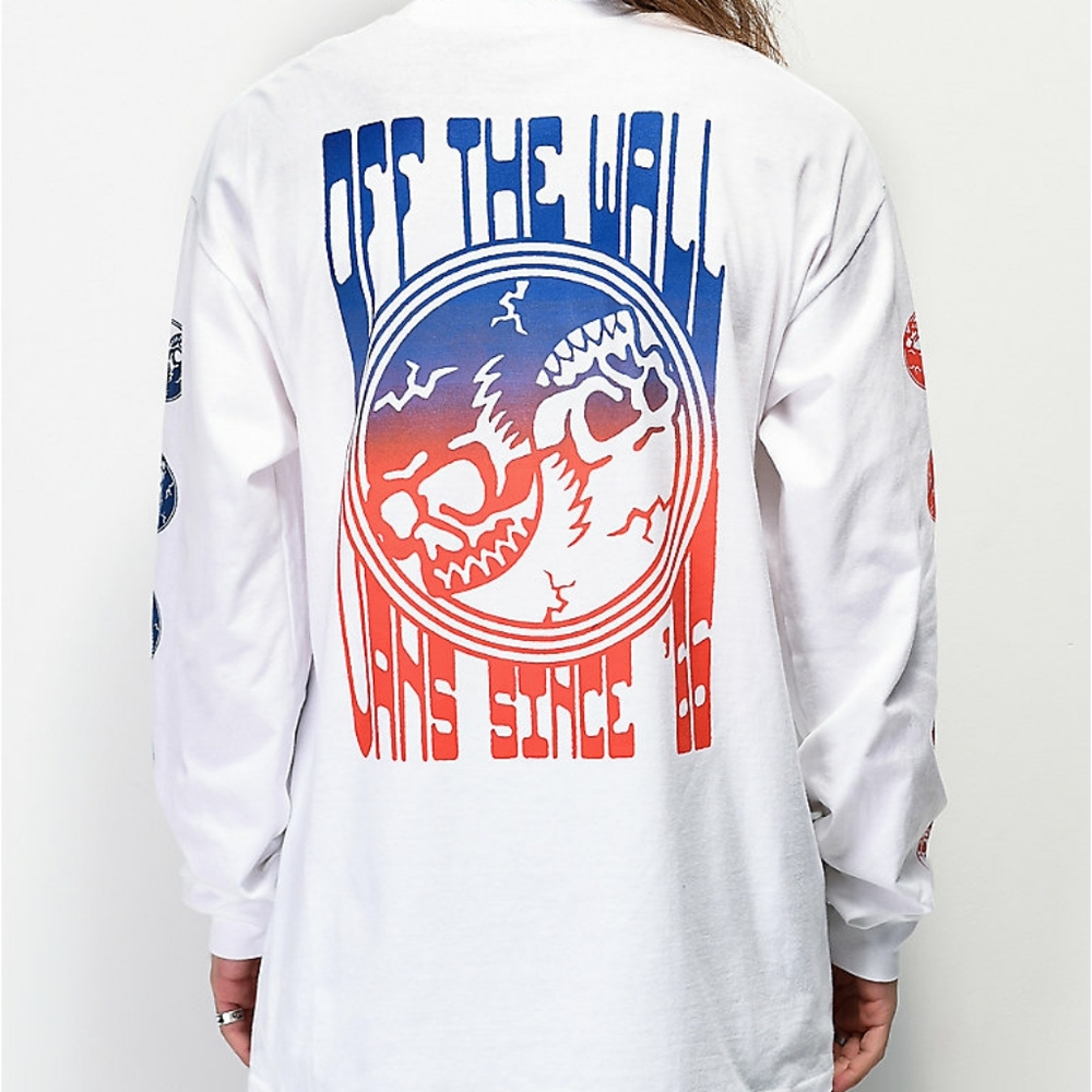 Vans long sleeve skull gradient men’s shirt XL 🎁 - Picture 1 of 3